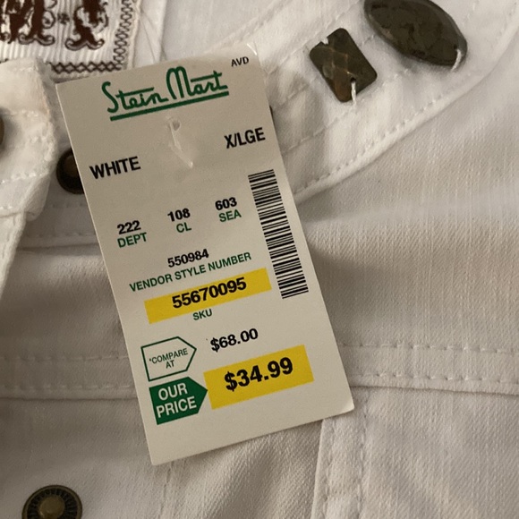 Jean jacket, new, never worn, unique buttons - Picture 4 of 5